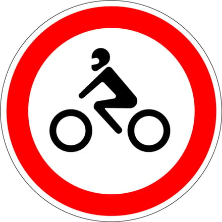 Geslotenverklaring motorfietsen sticker, C11 100 mm