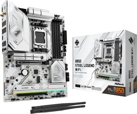 ASRock B850 Steel Legend Moederbord Socket AMD AM5 Vormfactor ATX Moederbord chipset AMD® B850