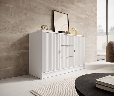 Meubella - Dressoir Tavares - Wit - 118 cm