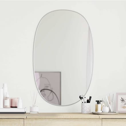 vidaXL - Wandspiegel - 80x50 - cm - zilverkleurig