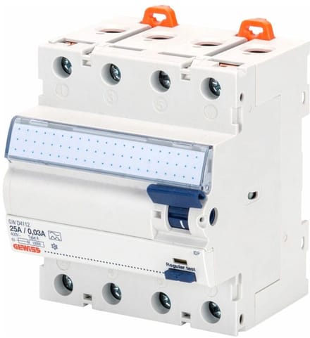 Gewiss AARDLEKSCHAKELAAR - IDP - 4P 40A TYPE A FLINK Idn=0,3A - 4 TE, GWD4134