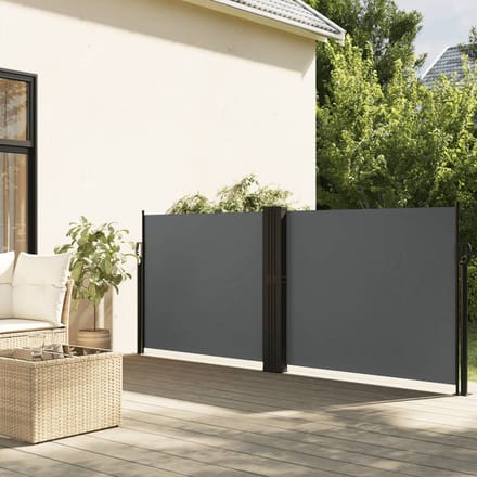 vidaXL - Windscherm - uittrekbaar - 140x1000 - cm - antraciet