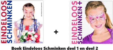 2x Schminkboek eindeloos schminken deel 1 en deel 2 - Set - Grime leren schminken schmink