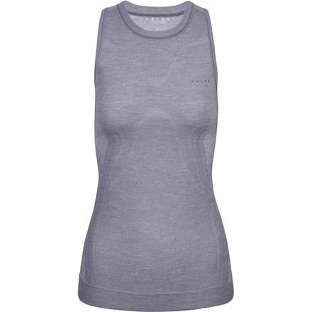 FALKE Wool-Tech Light warme en koude temperatur wol functioneel materiaal Top van onderlaag dames grijs - maat M