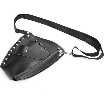 Sac à ciseaux multifonctionnel Pince à cheveux Peigne Outil de coiffure Rangement Sac de taille gray