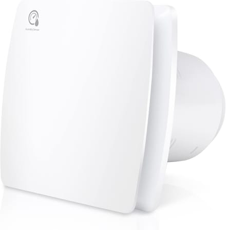 Badkamerventilator - Afzuigventilator - Vochtregulatie - Met vochtsensor - Ø 100 mm - Wit