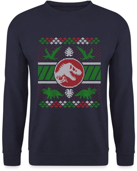 Jurassic World Kerstmis Ontwerp Met T-Rex Sweater Heren