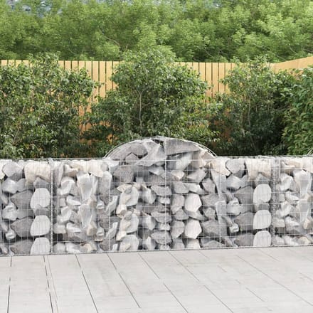 vidaXL - Schanskorven - 40 - st - gewelfd - 200x50x80/100 - cm - ijzer