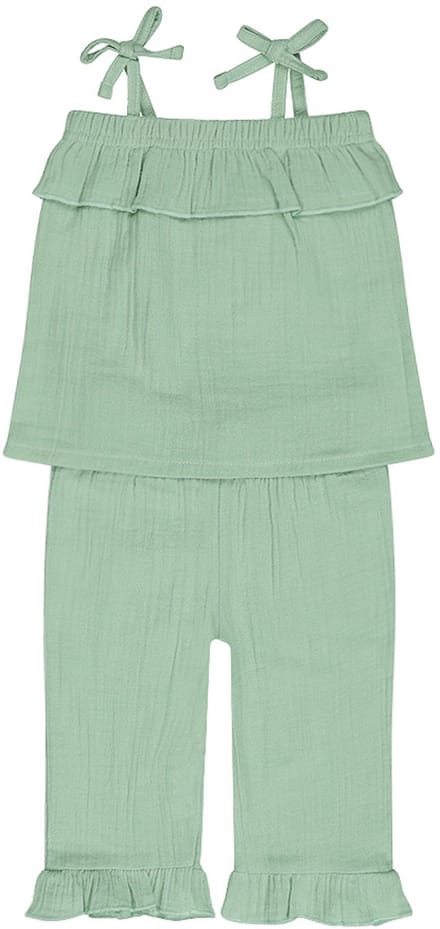 Dirkje - Kledingset - Wide Leg - Aqua Green - Maat 68