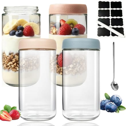 Omgoods - Set van 4 Lekvrije Meal Prep Potten 750ml met Deksel