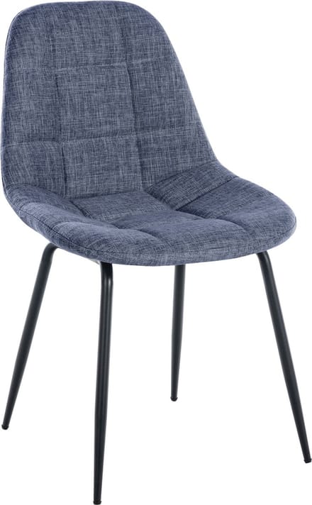 CLP Tom Eetkamerstoel - Zonder armleuning - Fauteuil - blauw Stof