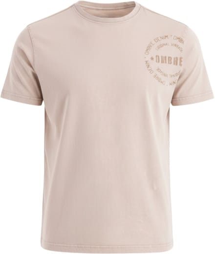 OMBRE T-shirt - Regular Fit - Katoen - Korte Mouw Beige S