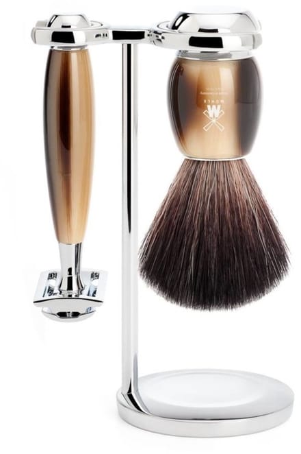 MÜHLE -Scheerset 3-delig -Vivo -Hoornbruin -Saf.Razor