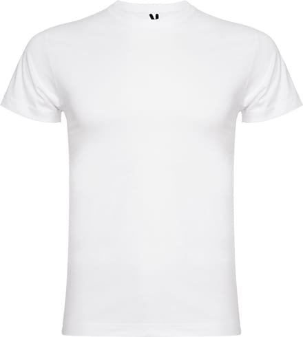4 Pack Wit t-shirts Roly Braco 180 gram Premium maat S