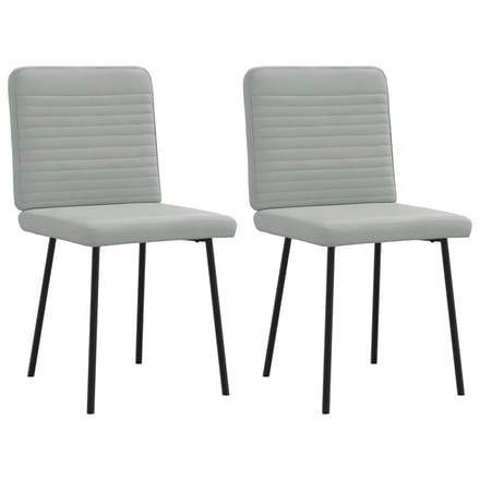 vidaXL - Eetkamerstoelen - 2 - st - fluweel - lichtgrijs