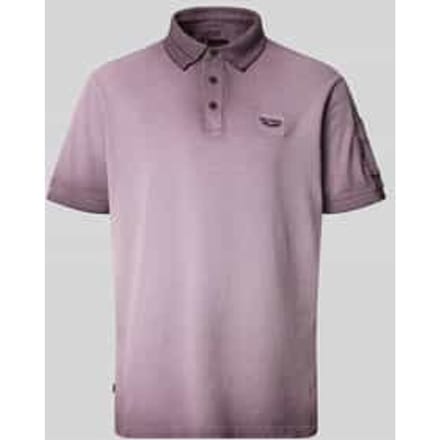 regular fit poloshirt met labelstitching