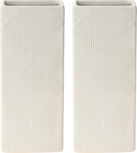 Waterverdamper radiator - 2x - wit - met relief - kunststeen - 18 cm - luchtbevochtiger