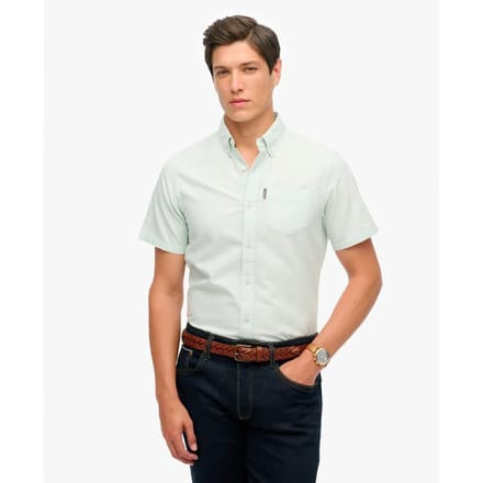 Superdry - Oxford-overhemd met korte mouwen - Heren - Shirts