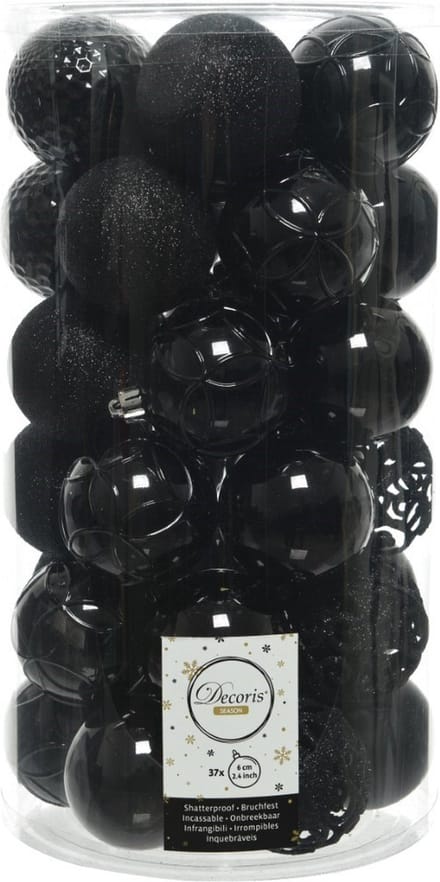 Kunststof kerstballen - 6 cm - onbreekbaar