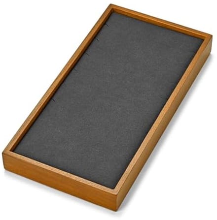 Massief Houten Halsketting Organizer en Sieraden Dienblad - Donkergrijs