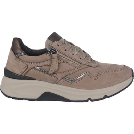 Gabor rollingsoft sensitive 56.896.42 - dames rollende wandelsneaker - Beige - maat 38 (EU) 5 (UK)
