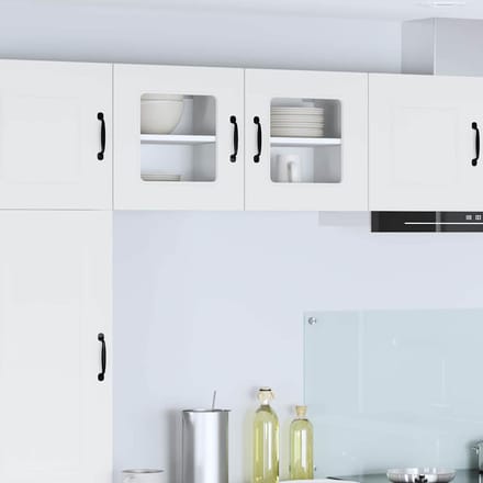vidaXL - Vaatwasserpaneel - met - 1 - glazen - deur - KALMAR - 2 - st - Wit
