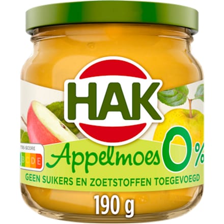 Appelmoes 0% suiker toegevoegd