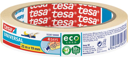 Afplaktape tesa® Economy 25mx19mm geel | 16 stuks