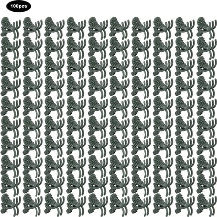 100 Pièces Pince Plante Belle Forme Chrysanthème Clips de Support Fixation Tiges Fleurs Jardin gray