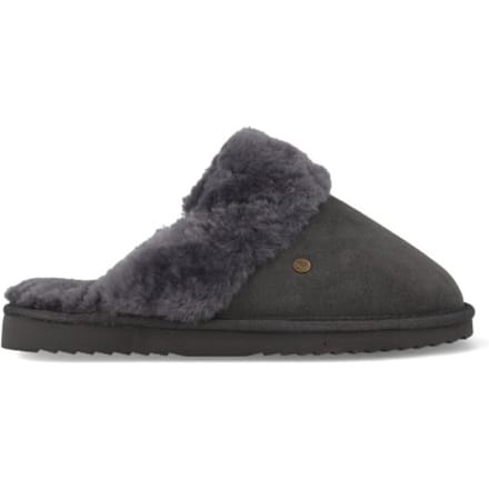 Warmbat Flurry Suede Dames Pantoffels - Dark grey - Maat 36