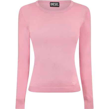 Diesel Dames Fijn Gebreide Ribbed Sweatshirt (Roze)