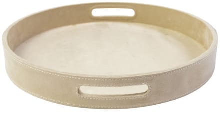 Dienbladen rond fluweel champagne dia 30, 38, 45 cm (set of 3)