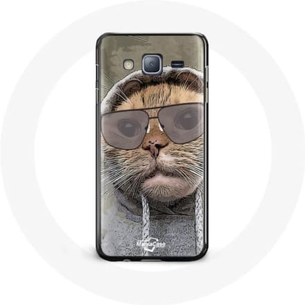 Coque pour Samsung Galaxy J7 Chat avec une capuche photo drole Animaux
