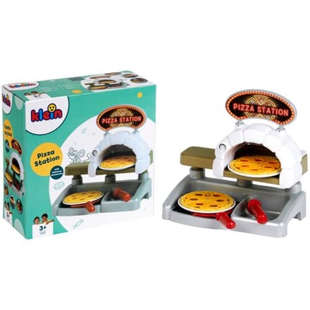 Klein Toys Pizza station - 22.5x13x23 cm - incl. accessoires - geel wit