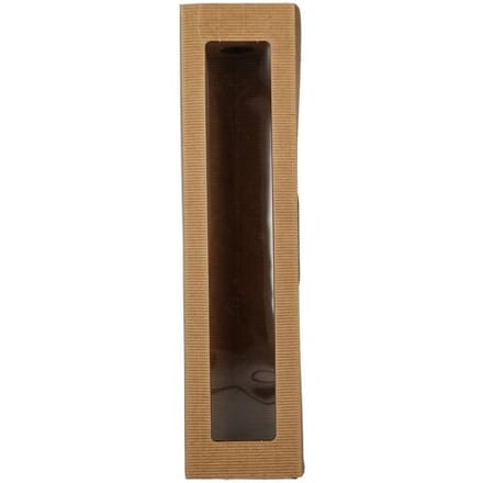 Hochhaus Präsentkarton NATUR offene Welle 1er 38 cm