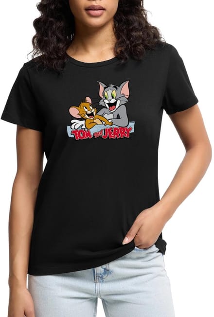 Tom En Jerry Vrienden Premium T Shirt Dames