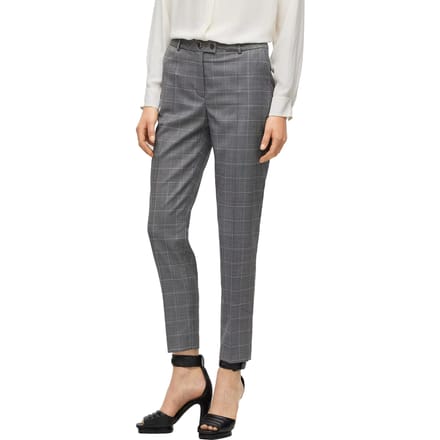 Boss Dames/Dames geruite rechte broek (Grijs)