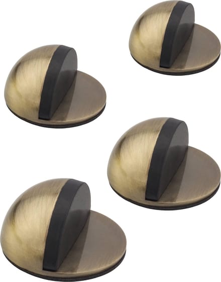 Zelfklevende deurstopper antiek messing - 4 stuks - diameter 4,5cm - hoogte 2,5cm