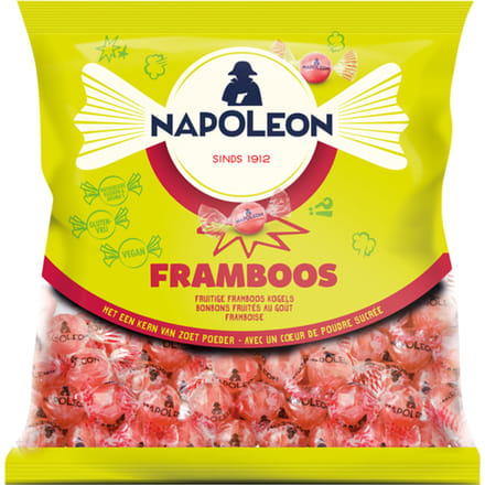 Napoleon Frambooskogels - harde rode kogel met framboossmaak - 1 kilo