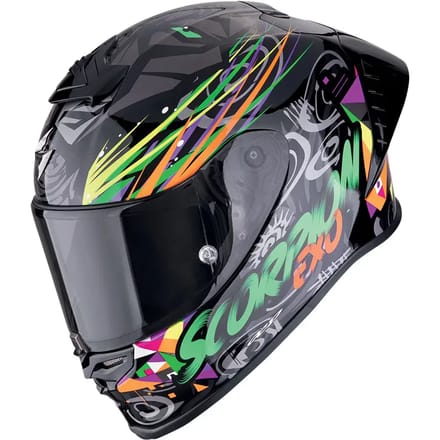 Scorpion Exo-R1 Evo II Air Savage Zwart Groen Orange
