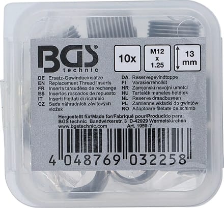 BGS Reserve draadbussen - M12 x 1,25 - 10 delig