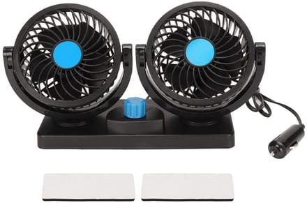 Dailygoods - Draagbare 12V Autoventilator met 360 Graden Draaibaar Ontwerp