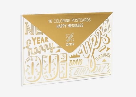 Omy 16 Coloring Postcards Happy Messages