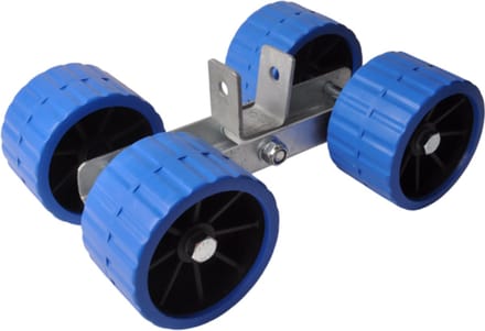 Rollenset op kantelblok 30 mm - 4 kimrollen - blauw
