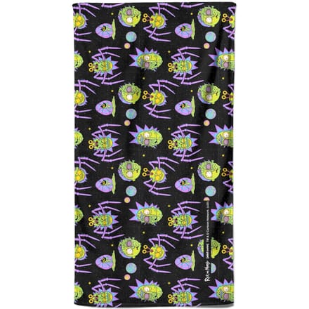 Rick and Morty Brain Head And Spiders Beach Towel