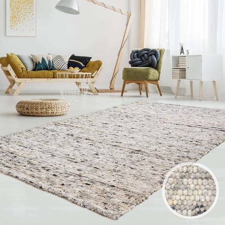 Wollen vloerkleed - Ylva grijs 250x340