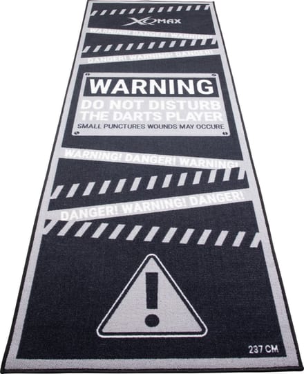 XQMax Carpet Dartmat Warning