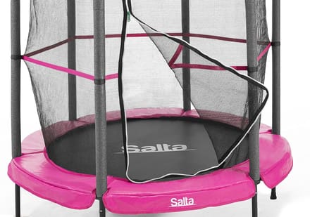 Kinder trampoline - Tuin trampoline - Buiten spelen - Veiligheidsnet met rits - Diameter 140 cm - Roze