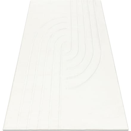 Kleden Rugsx CURVY wit 11 Curves wasbaar vloerkleed, structuur, 80x150 cm
