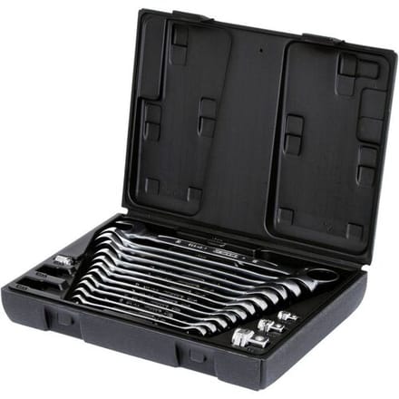 KS Tools 503.4266 Ring-steeksleutelset 16-delig Sleutelbreedte (metrisch) 19 mm